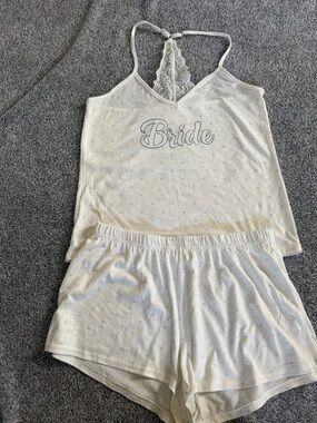 Bride Lace-Back  Pajama Set